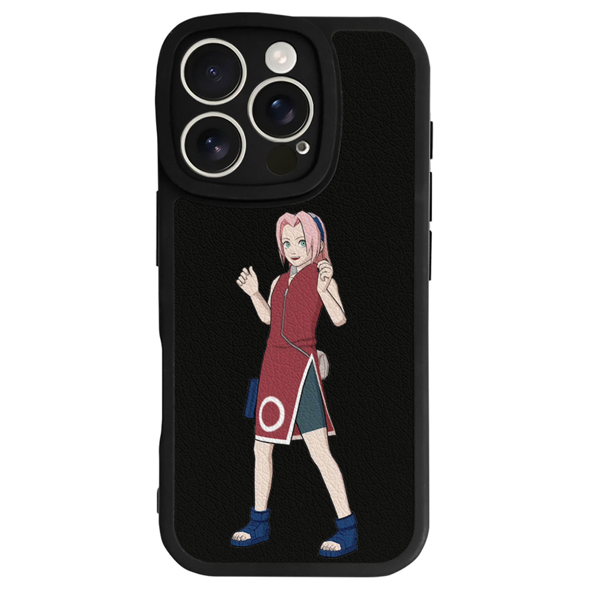 （画像用） NARUTO -ナルト- 春野サクラ Haruno Sakura 【iPhone 16シリーズ対応】シリコンスマホケース（レザー調） 材質：シリコン
